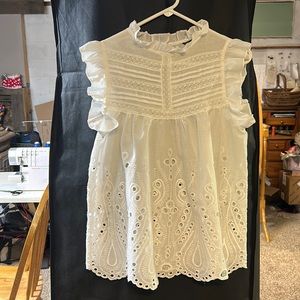 Shein white lace blouse  -  girl’s large